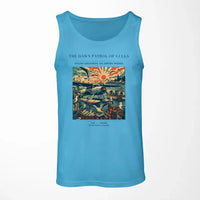 Thumbnail for VINTAGE G4411 - The Dawn Patrol Of Gulls - Designed Tank Tops design on skyblue