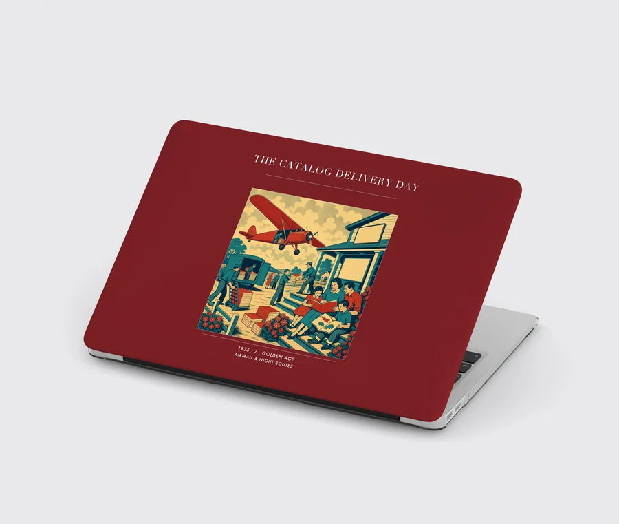 VINTAGE G4412 - The Catalog Delivery Day - Designed MacBook Cases design on darkred