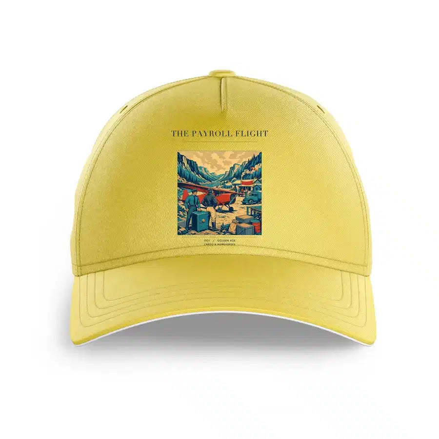 VINTAGE G4413 - The Payroll Flight - Printed Hat design on yellow