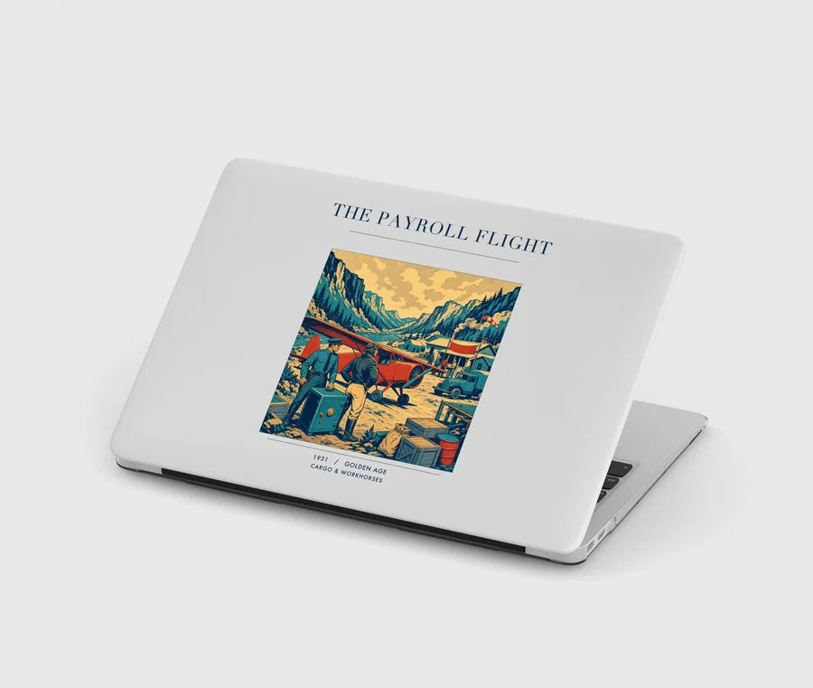 VINTAGE G4413 - The Payroll Flight - Designed MacBook Cases design on lightgray
