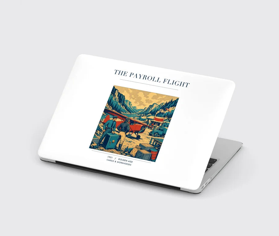 VINTAGE G4413 - The Payroll Flight - Designed MacBook Cases design on white