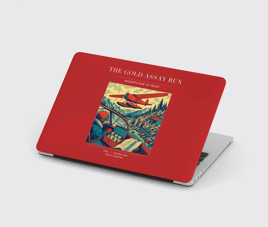 VINTAGE G4415 - The Gold Assay Run - Designed MacBook Cases design on red