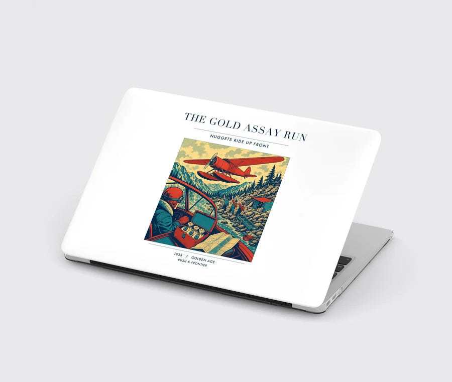 VINTAGE G4415 - The Gold Assay Run - Designed MacBook Cases design on white