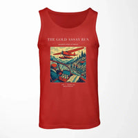 Thumbnail for VINTAGE G4415 - The Gold Assay Run - Designed Tank Tops design on red