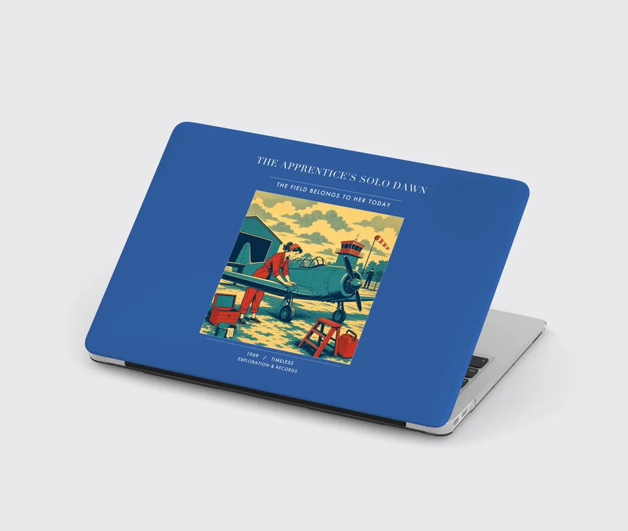 VINTAGE G4427 - The Apprentice's Solo Dawn - Designed MacBook Cases design on blue