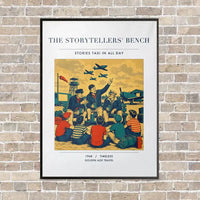 Thumbnail for VINTAGE G4430 - The Storytellers' Bench - Vertical Canvas Prints design on white frame