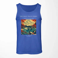 Thumbnail for VINTAGE G4433 - The First Frost Ferry - Designed Tank Tops design on blue