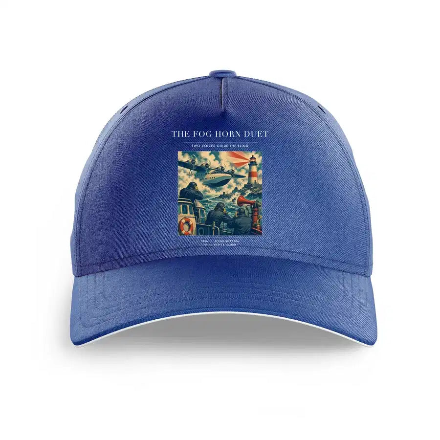VINTAGE G4437 - The Fog Horn Duet - Printed Hat design on blue