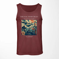 Thumbnail for VINTAGE G4437 - The Fog Horn Duet - Designed Tank Tops design on darkred