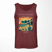 Thumbnail for VINTAGE G4443 - The Turtle Beach Patrol - Designed Tank Tops design on darkred
