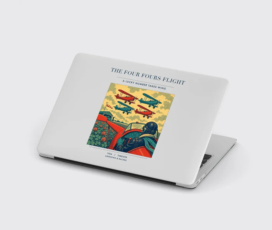 VINTAGE G4444 - The Four Fours Flight - Designed MacBook Cases design on lightgray