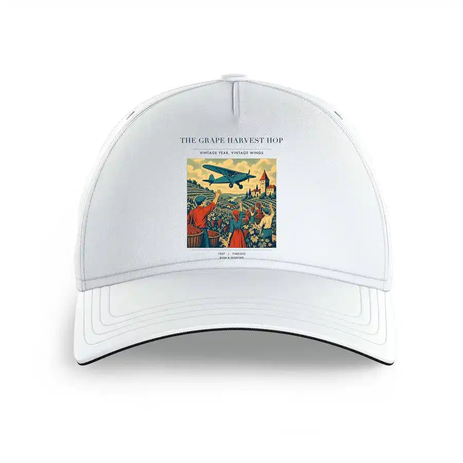 VINTAGE G4445 - The Grape Harvest Hop - Printed Hat design on white