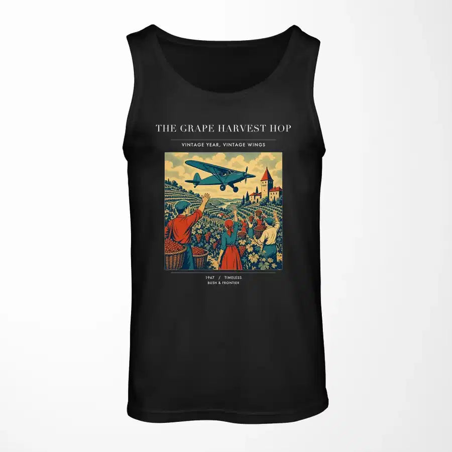 VINTAGE G4445 - The Grape Harvest Hop - Designed Tank Tops design on black
