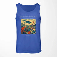 Thumbnail for VINTAGE G4445 - The Grape Harvest Hop - Designed Tank Tops design on blue