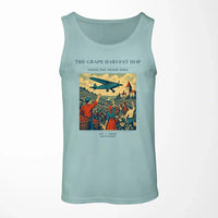 Thumbnail for VINTAGE G4445 - The Grape Harvest Hop - Designed Tank Tops design on lightgreen