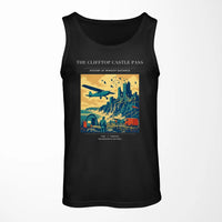 Thumbnail for VINTAGE G4447 - The Clifftop Castle Pass - Designed Tank Tops design on black