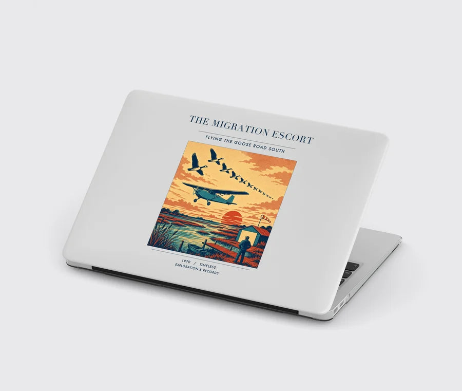 VINTAGE G4448 - The Migration Escort - Designed MacBook Cases design on lightgray