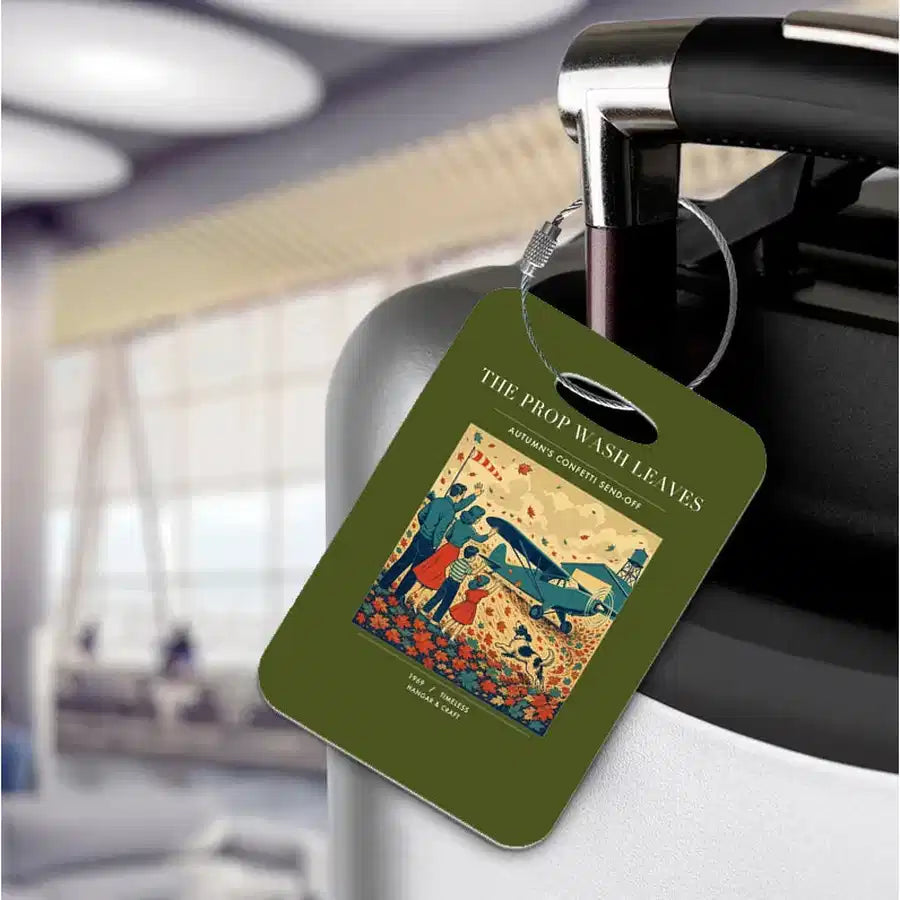 VINTAGE G4450 - The Prop Wash Leaves - Acrylic Luggage Tags design on greenarmy