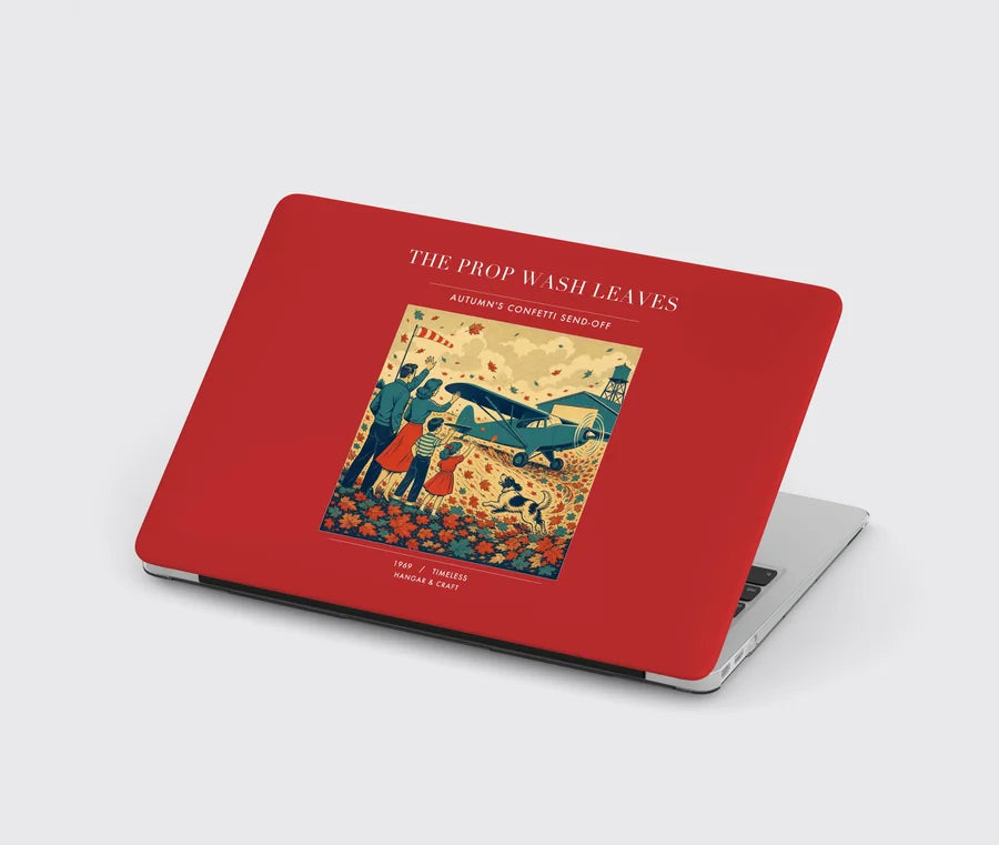 VINTAGE G4450 - The Prop Wash Leaves - Designed MacBook Cases design on red