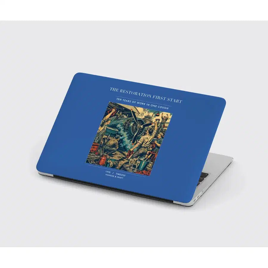 VINTAGE G4455 - The Restoration First Start - Designed MacBook Cases design on blue
