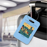 Thumbnail for VINTAGE G4456 - The Airfield Cat's Rounds - Acrylic Luggage Tags design on lightblue