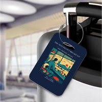 Thumbnail for VINTAGE G4457 - The Test Pilot's Breakfast - Acrylic Luggage Tags design on navyblue