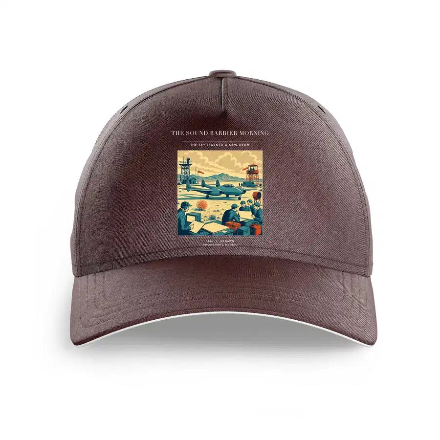 VINTAGE G4459 - The Sound Barrier Morning - Printed Hat design on brown