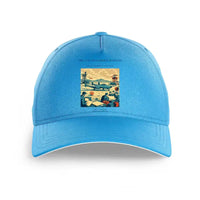 Thumbnail for VINTAGE G4459 - The Sound Barrier Morning - Printed Hat design on lightblue