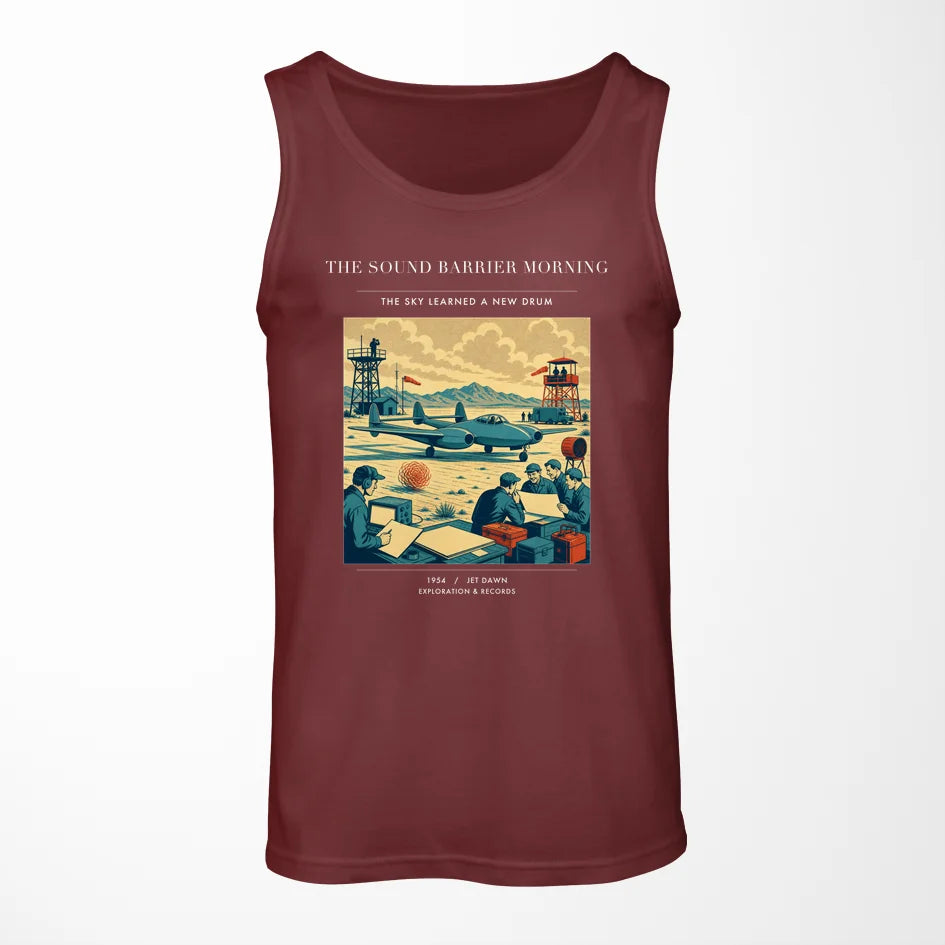 VINTAGE G4459 - The Sound Barrier Morning - Designed Tank Tops design on darkred