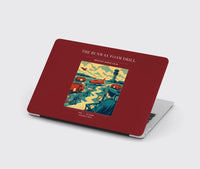 Thumbnail for VINTAGE G4461 - The Runway Foam Drill - Designed MacBook Cases design on darkred