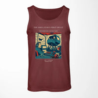 Thumbnail for VINTAGE G4462 - The Simulator's First Sweat - Designed Tank Tops design on darkred