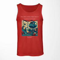 Thumbnail for VINTAGE G4462 - The Simulator's First Sweat - Designed Tank Tops design on red