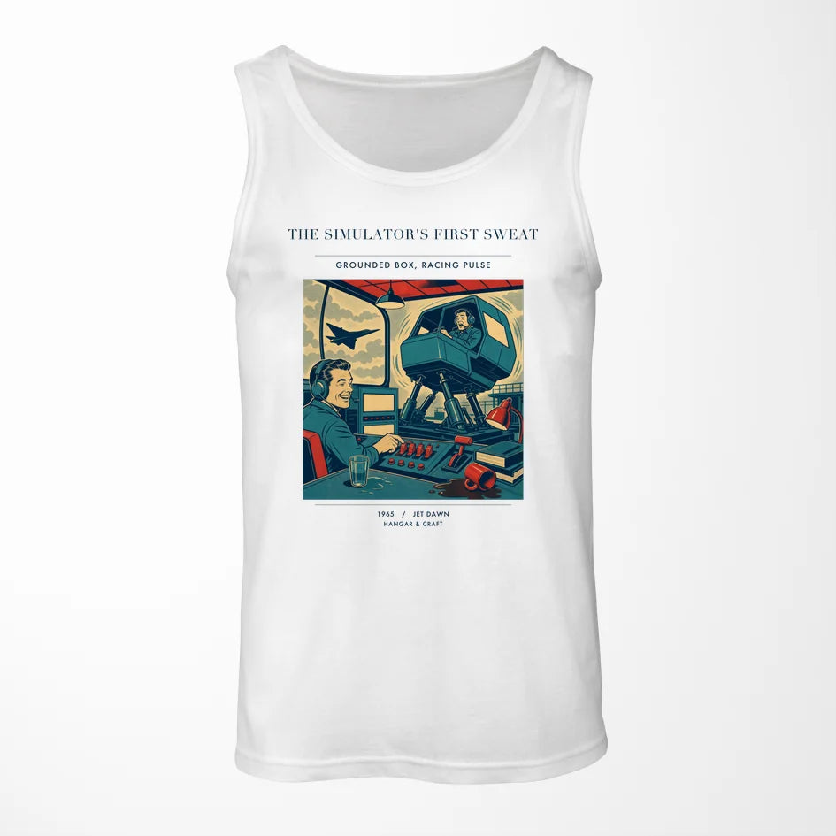 VINTAGE G4462 - The Simulator's First Sweat - Designed Tank Tops design on white