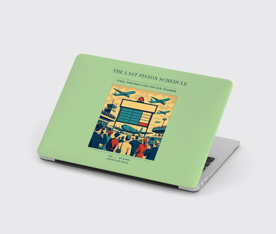 VINTAGE G4469 - The Last Piston Schedule - Designed MacBook Cases design on lightgreen