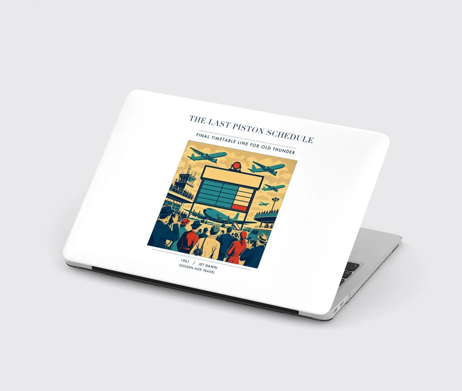 VINTAGE G4469 - The Last Piston Schedule - Designed MacBook Cases design on white
