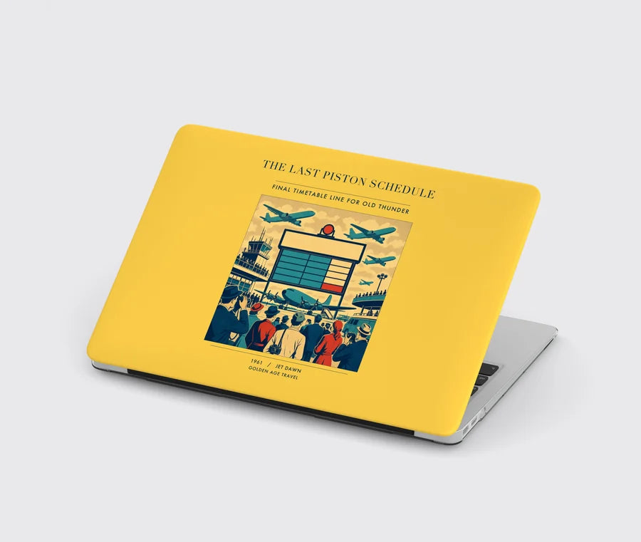 VINTAGE G4469 - The Last Piston Schedule - Designed MacBook Cases design on yellow