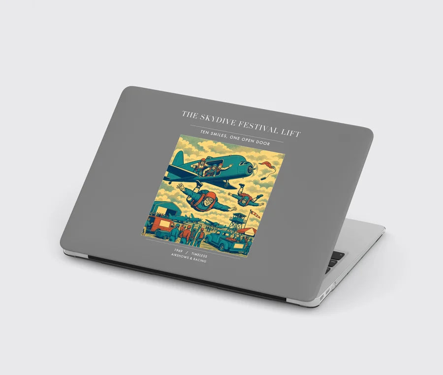 VINTAGE G4471 - The Skydive Festival Lift - Designed MacBook Cases design on gray