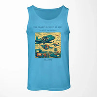 Thumbnail for VINTAGE G4471 - The Skydive Festival Lift - Designed Tank Tops design on skyblue