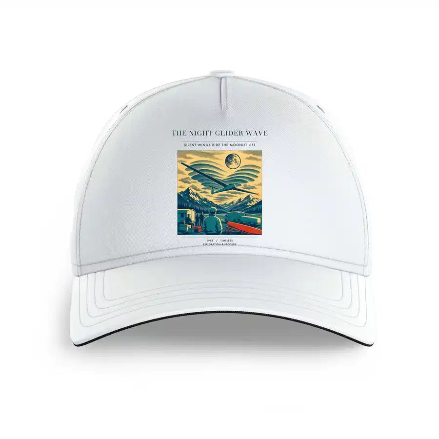 VINTAGE G4473 - The Night Glider Wave - Printed Hat design on white