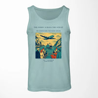 Thumbnail for VINTAGE G4478 - The Ferry Across The Strait - Designed Tank Tops design on lightgreen