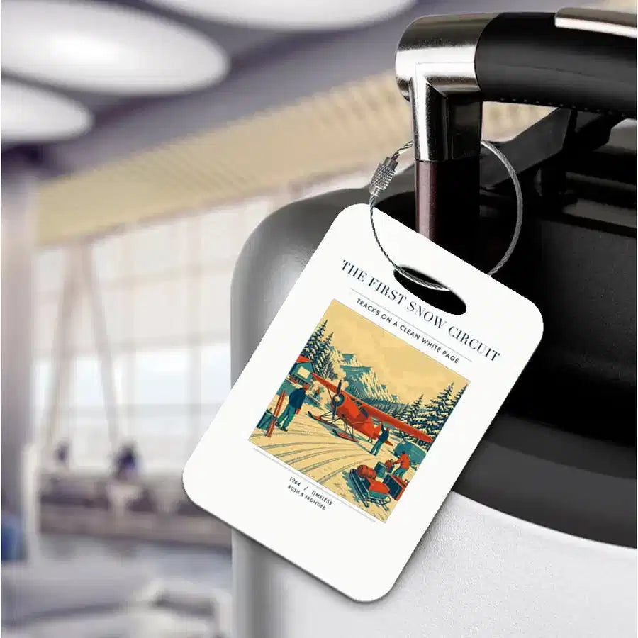 VINTAGE G4480 - The First Snow Circuit - Acrylic Luggage Tags design on white