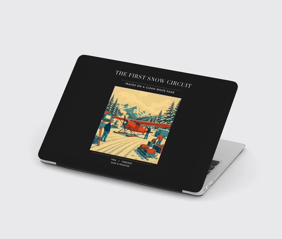 VINTAGE G4480 - The First Snow Circuit - Designed MacBook Cases design on black