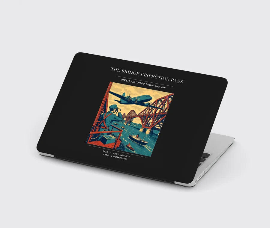 VINTAGE G4482 - The Bridge Inspection Pass - Designed MacBook Cases design on black