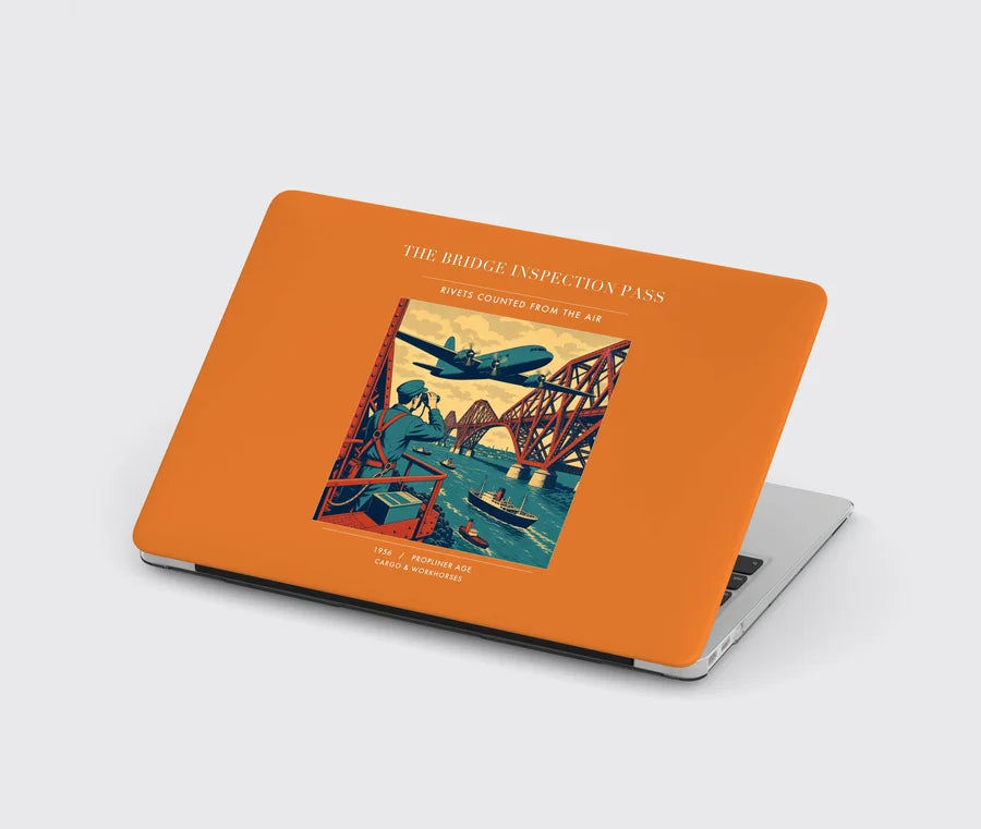 VINTAGE G4482 - The Bridge Inspection Pass - Designed MacBook Cases design on orange