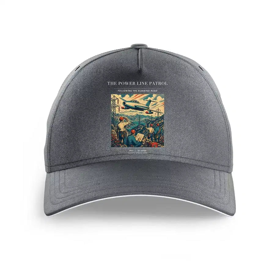 VINTAGE G4484 - The Power Line Patrol - Printed Hat design on gray