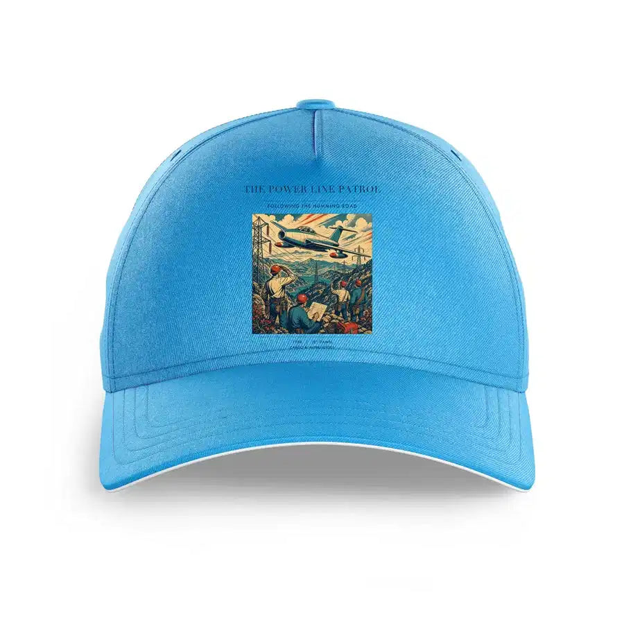 VINTAGE G4484 - The Power Line Patrol - Printed Hat design on lightblue