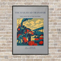 Thumbnail for VINTAGE G4485 - The Railhead Transfer - Vertical Canvas Prints design on lightgray frame