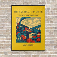 Thumbnail for VINTAGE G4485 - The Railhead Transfer - Vertical Canvas Prints design on yellow frame