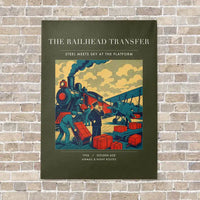 Thumbnail for VINTAGE G4485 - The Railhead Transfer - Vertical Canvas Prints design on greenarmy no-frame