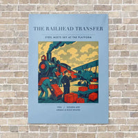Thumbnail for VINTAGE G4485 - The Railhead Transfer - Vertical Canvas Prints design on lightblue no-frame
